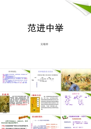 八年级语文下册 第17课(范进中举)课件 苏教版 课件