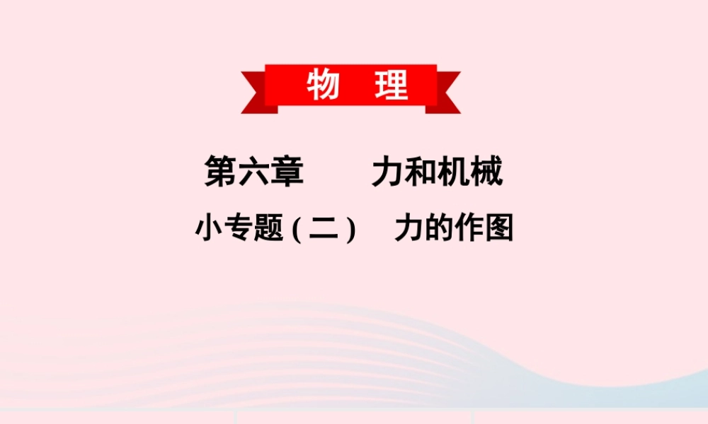 八年级物理下册 第六章 力和机械 小专题(二)力的作图课件 (新版)粤教沪版 课件