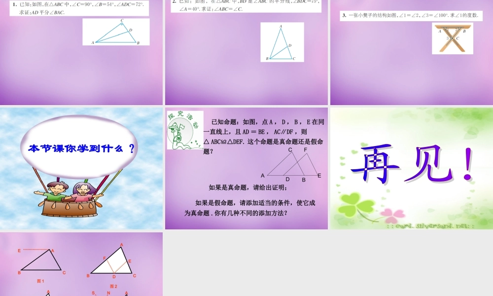 八年级数学上册 1.3 证明课件2 (新版)浙教版 课件