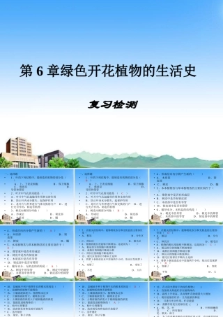 七年级生物上册 第六章绿色开花植物的生活史复习课件 北师大版 课件