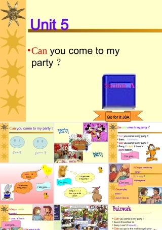 八年级英语Unit5 Can you come to my party课件1 新课标 人教版 课件