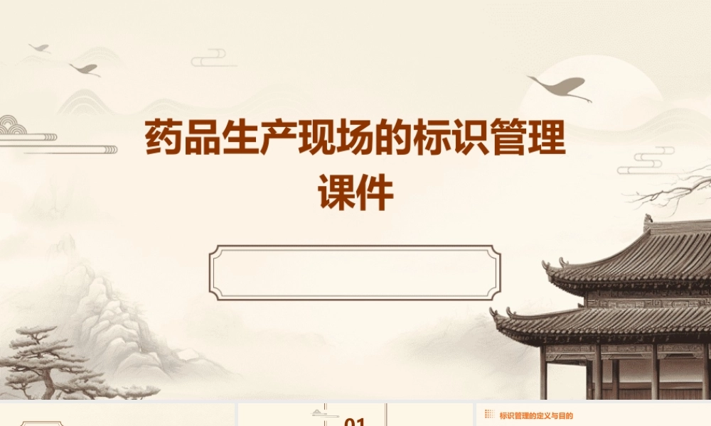 药品生产现场的标识管理课件