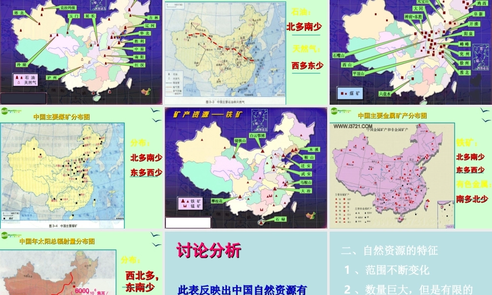 八年级地理上册 第三章(中国的自然资源)课件 湘教版 课件