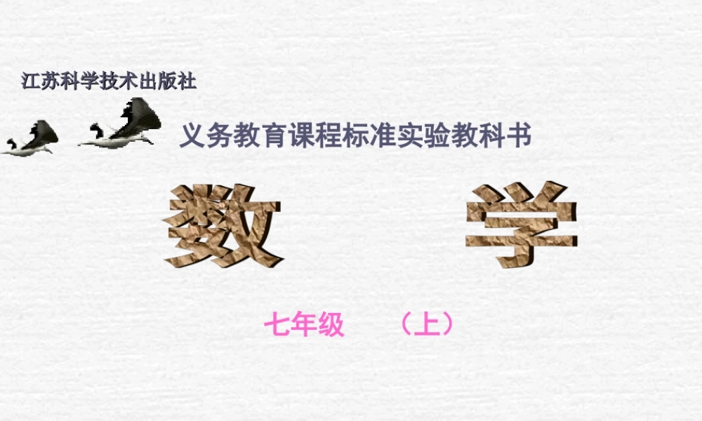 七年级数学字母表示数课件 苏科版 课件