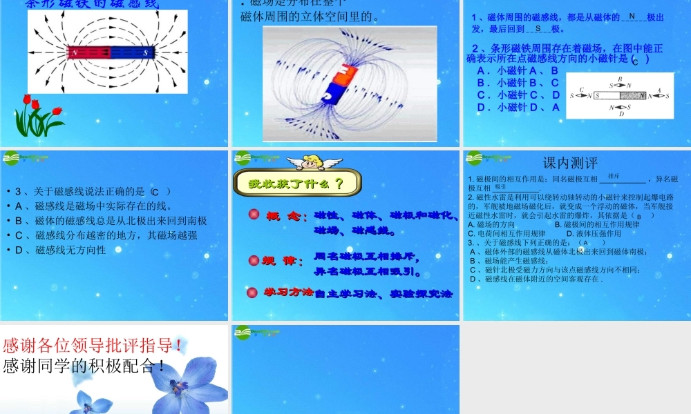 九年级物理 第十六章第一节(磁是什么)课件 沪科版 课件