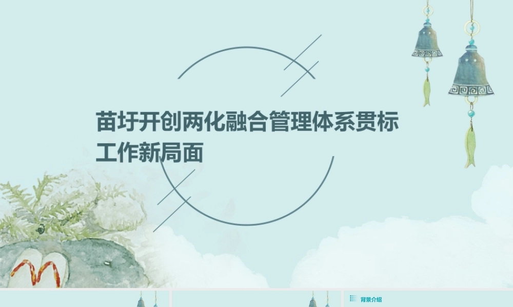 苗圩开创两化融合管理体系贯标工作新局面课件