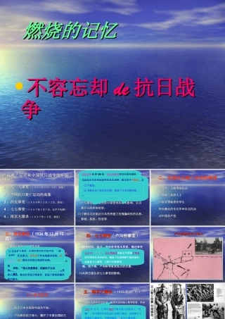 八年级历史上册(第四学习主题 中华民族的抗日战争)课件 川教版 课件