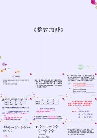 广东省珠海市七年级数学上册(整式加减)课件 新人教版 课件