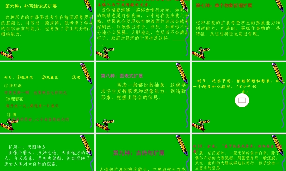 届高三语文高考复习(语句)专题系列课件16(语句扩展命题规律及答题技巧) 课件