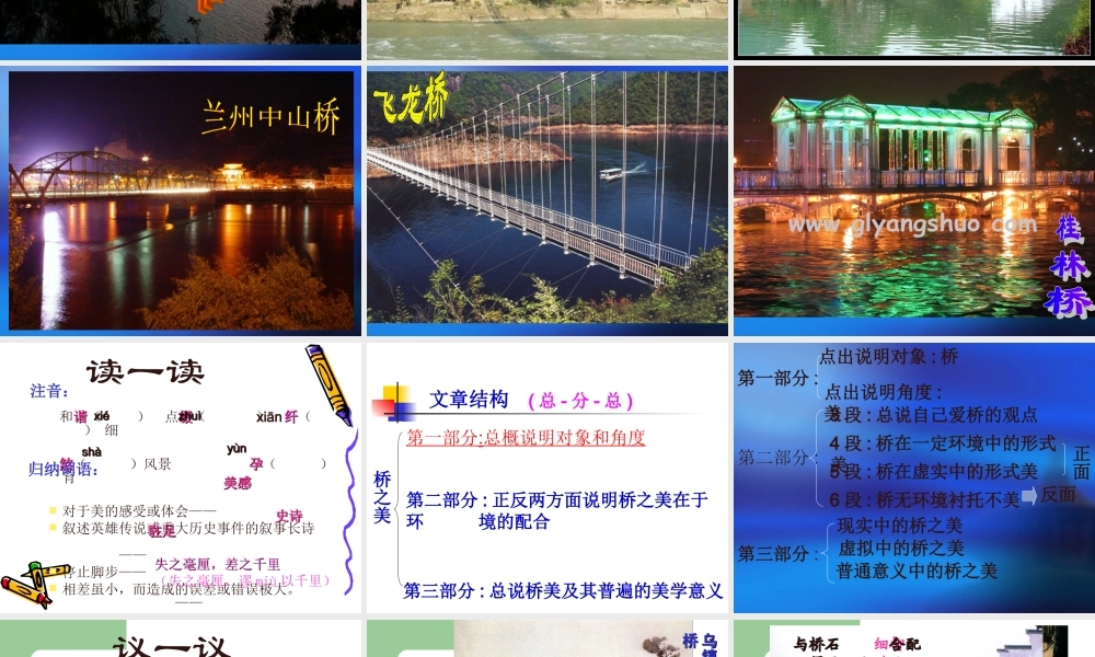 八年级语文桥之美教学课件 人教版 课件