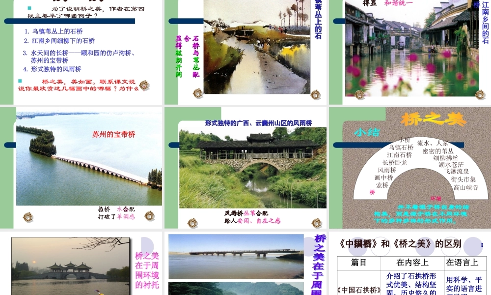 八年级语文桥之美教学课件 人教版 课件