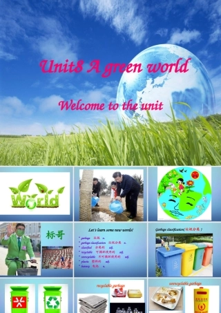 八年级英语下册 Unit 8 A green world Welcome to the Unit课件 (新版)牛津版 课件