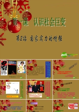 九年级思想品德 第1课第2站 国家实力的增强课件 北师大版 课件