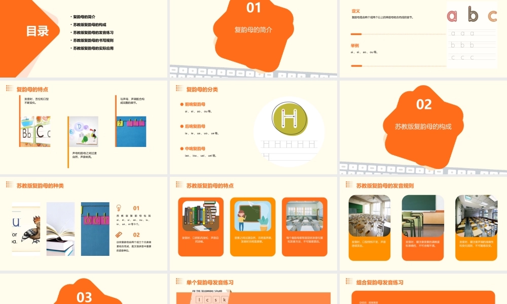 苏教版复韵母复习通用课件