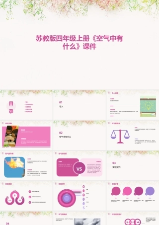 苏教版四年级上册《空气中有什么》课件