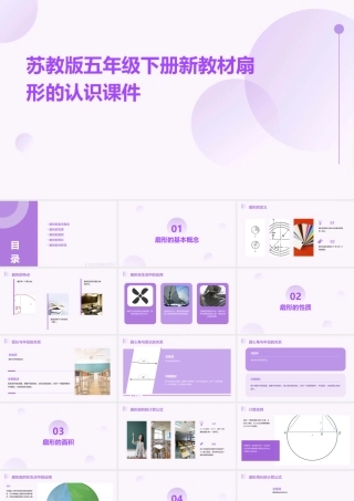 苏教版五年级下册新教材扇形的认识课件