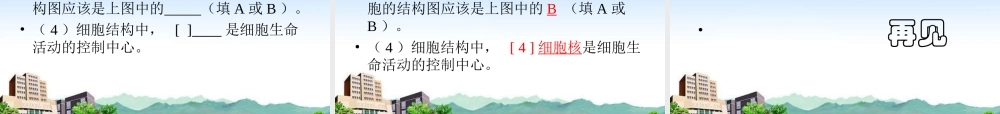 七年级生物上册 第三章 细胞是生命活动的复习课件 北师大版 课件