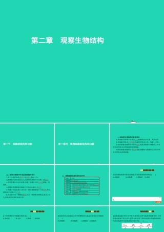 七年级生物上册 1.2.1 细胞的结构和功能(第1课时 植物细胞的结构和功能)课件 (新版)济南版 课件