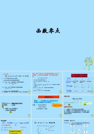 山西省忻州市高考数学 专题 函数零点2复习课件