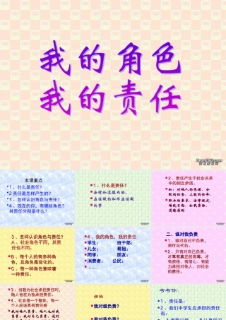 九年级政治我的角色我的责任课件 新课标 人教版 课件