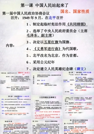 八年级历史下册 第1 13课复习课件 新人教版 课件