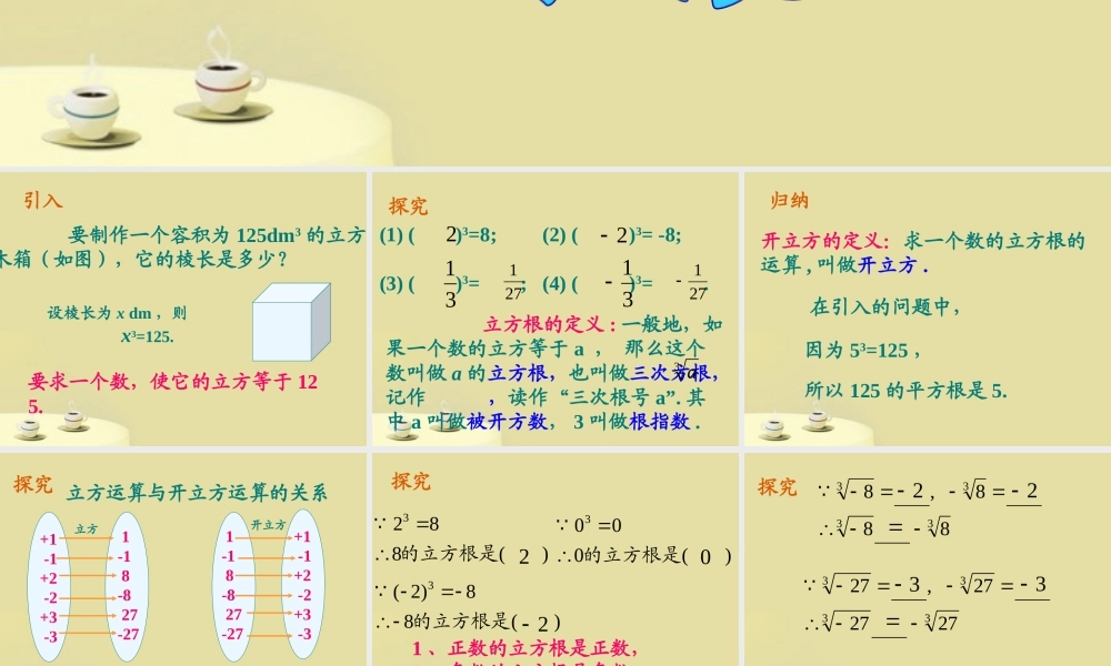 七年级数学下册 6.1 平方根 立方根(第2课时)课件 沪科版 课件