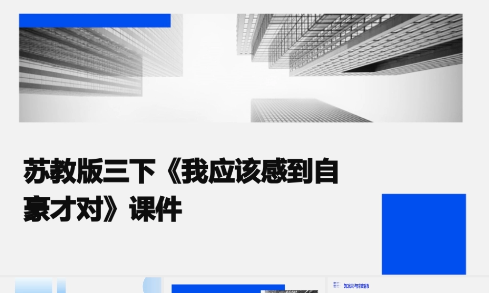 苏教版三下《我应该感到自豪才对》课件