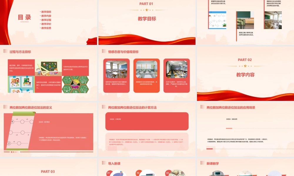 苏教版一年级下册两位数加两位数进位加法课件