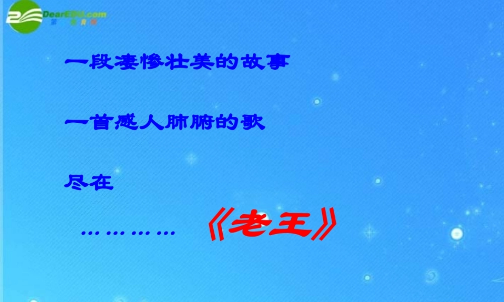 九年级语文下册 第14课(老王)课件 鄂教版 课件
