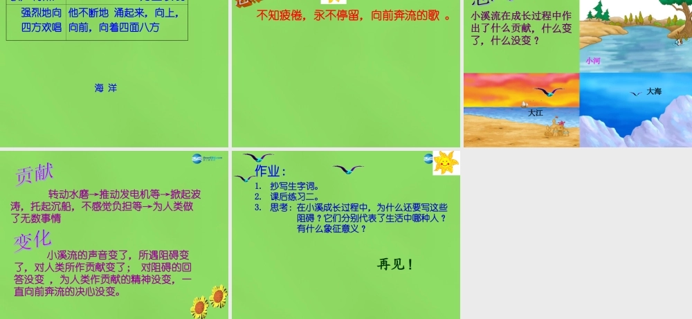 七年级语文上册 18 小溪流的歌课件 语文版 课件