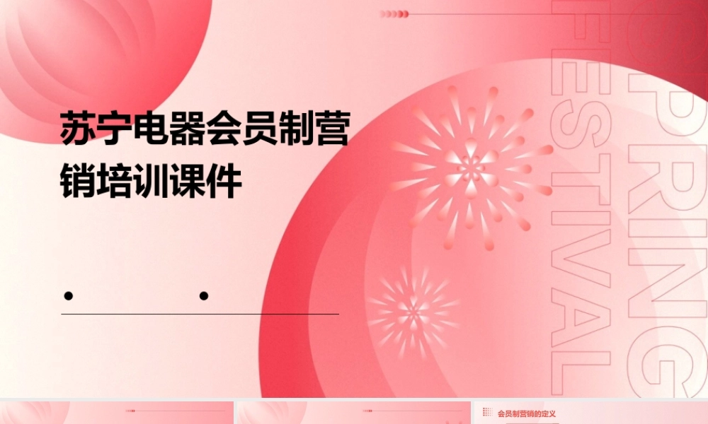 苏宁电器会员制营销培训课件