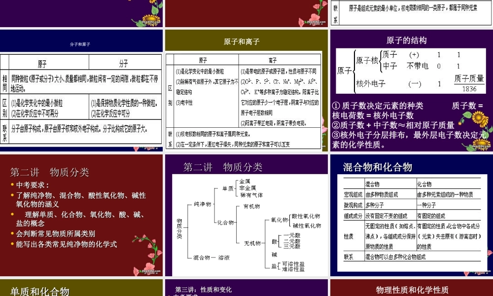 初中化学基本概念总复习课件 粤教版 课件