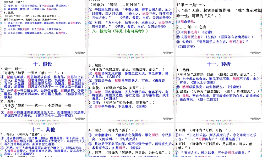 文言文常见句式 新课标 人教版 课件