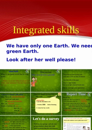 八年级英语下册 Unit 8 A green World Integrated skills课件2 (新版)牛津版 课件