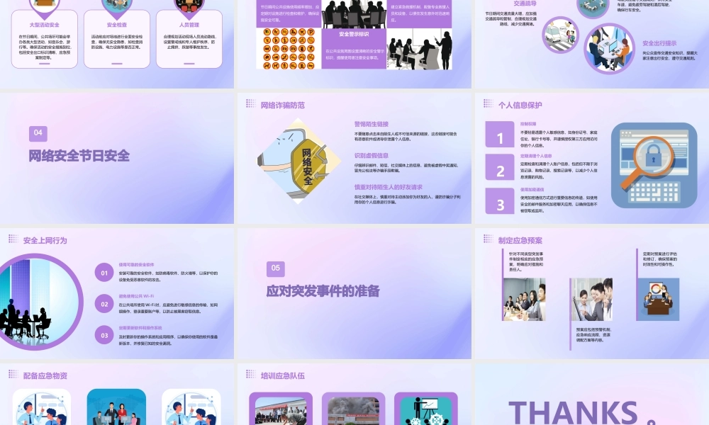 节日安全注意事项通用课件