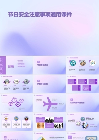 节日安全注意事项通用课件