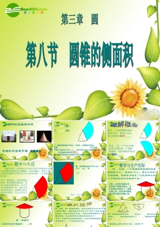 九年级数学下册：38圆锥的侧面积课件(北师大版) 课件