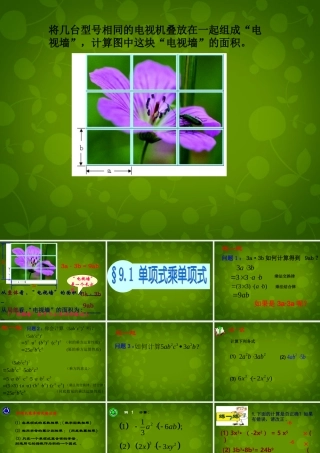 七年级数学下册 9.1 单项式乘单项式课件 (新版)苏科版 课件