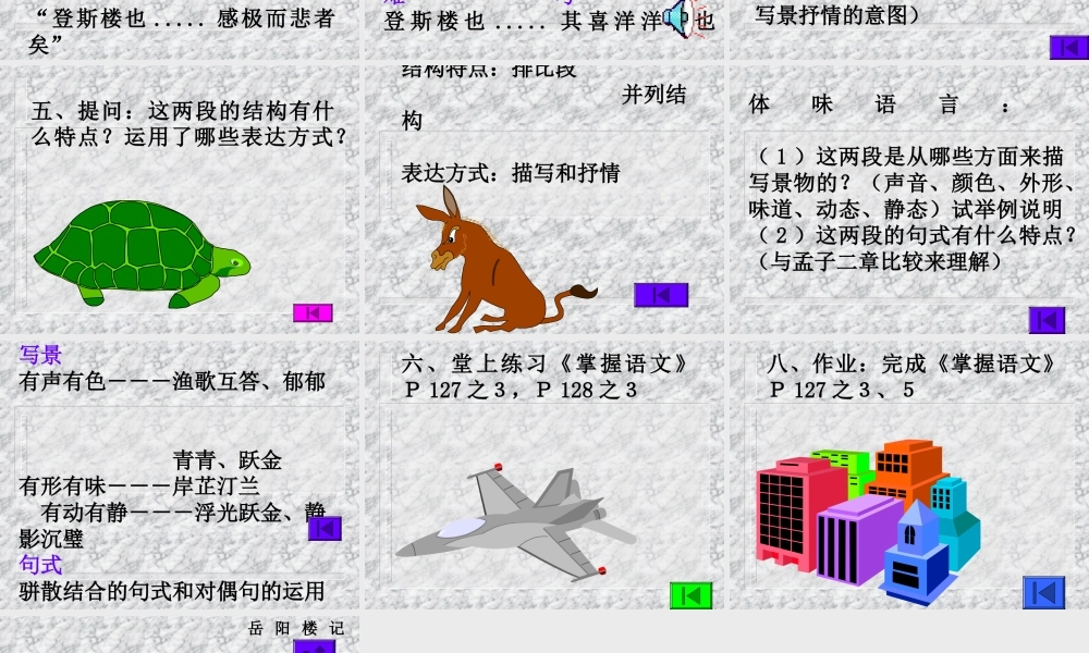 九年级语文阳楼记 课件浙教版 课件