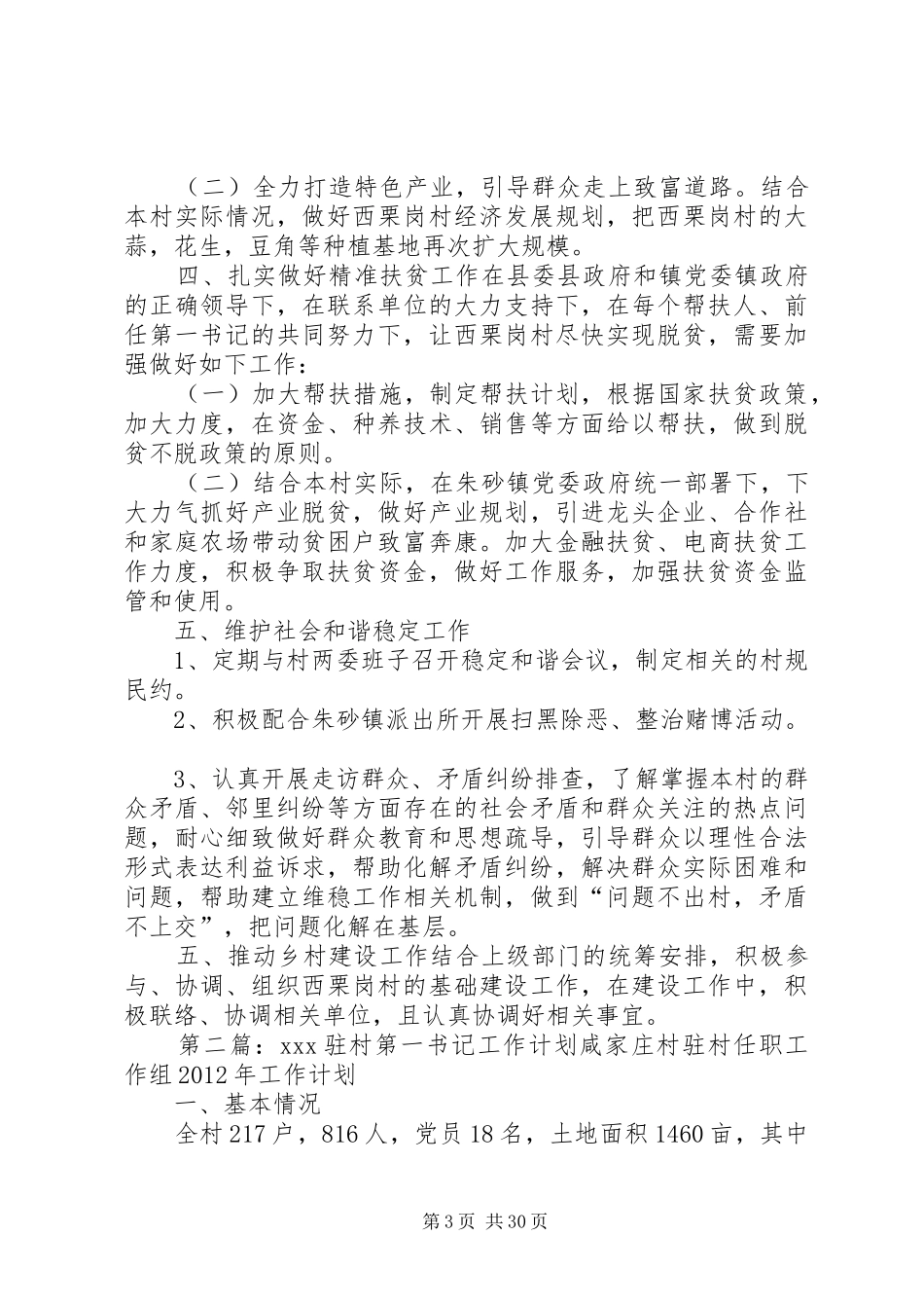 驻村第一书记年度工作计划_第3页