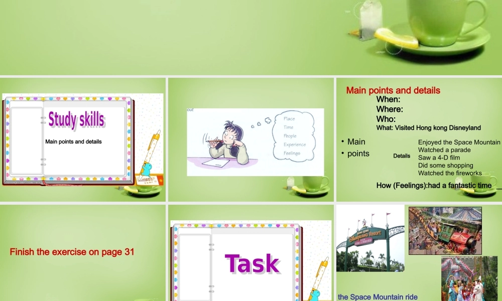 八年级英语下册 Unit 2 Travelling Study skills Task课件 (新版)牛津版 课件