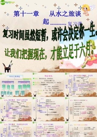 九年级物理 第十一章(从水之旅谈起)复习课件 沪科版 课件