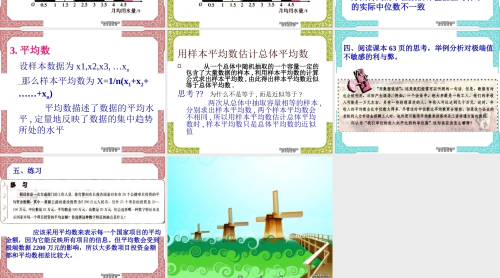 广东省吴川市高一数学用样本的数字特估计总体的数字特征 新课标 人教版 课件