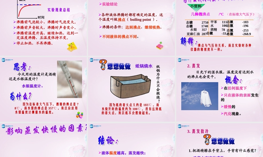 山东省泰安新泰市八年级物理上册 3.3 汽化和液化课件2 (新版)新人教版 课件