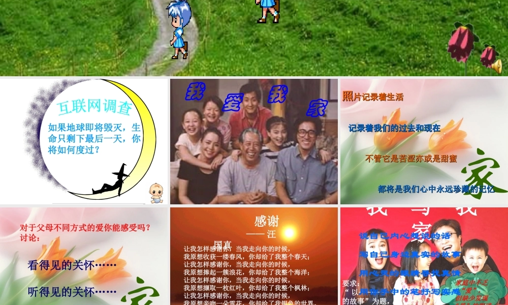 八年级政治 我爱我家课件
