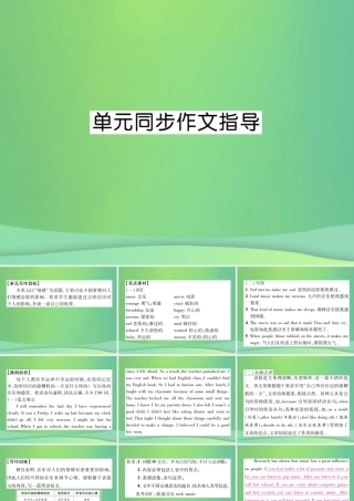 九年级英语全册 Unit 11 Sad movies make me cry同步作文指导课件 (新版)人教新目标版 课件