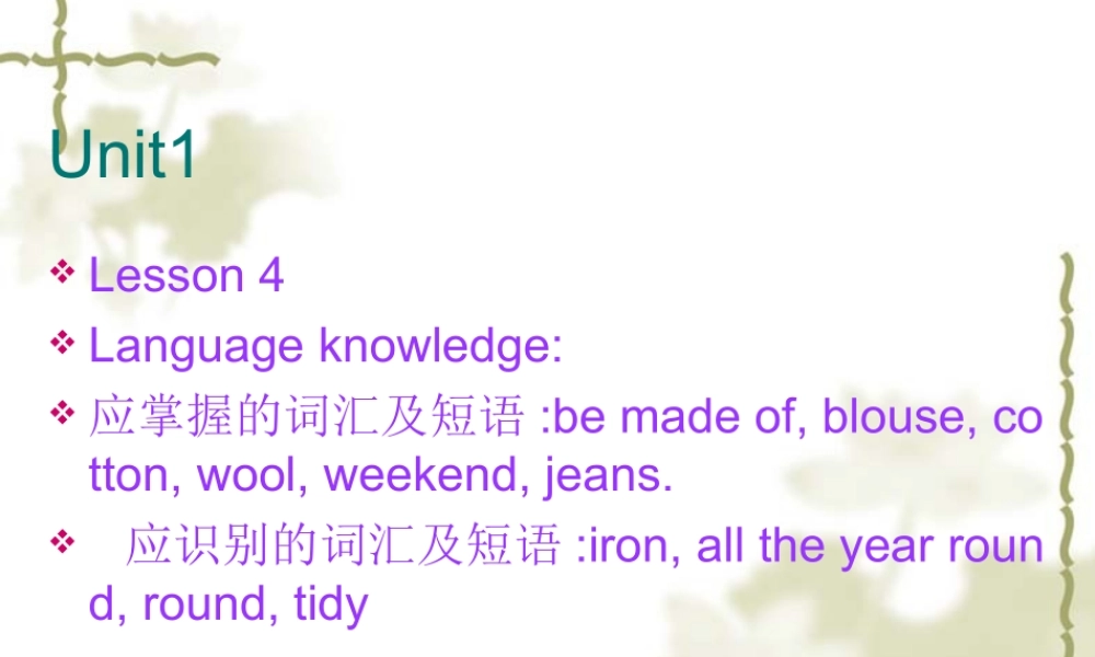 八年级英语上册lesson 4课件冀教版 课件