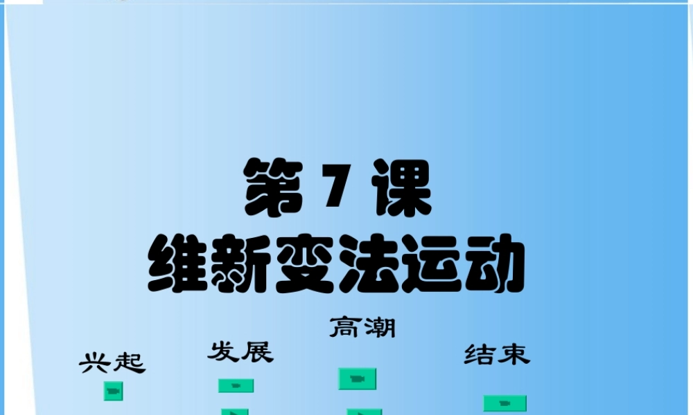 八年级历史上册 第7课(维新变法运动)课件 北师大版 课件