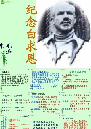 八年级语文下册(纪念白求恩)教学课件 苏教版 课件