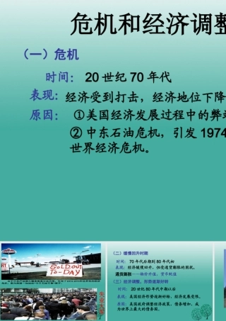 九年级历史下册 第8课(美国经济的发展)美国经济危机与调整课件 新人教版 0106318